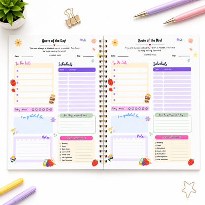 Kids Daily Planner (Spiral Binding Edition)