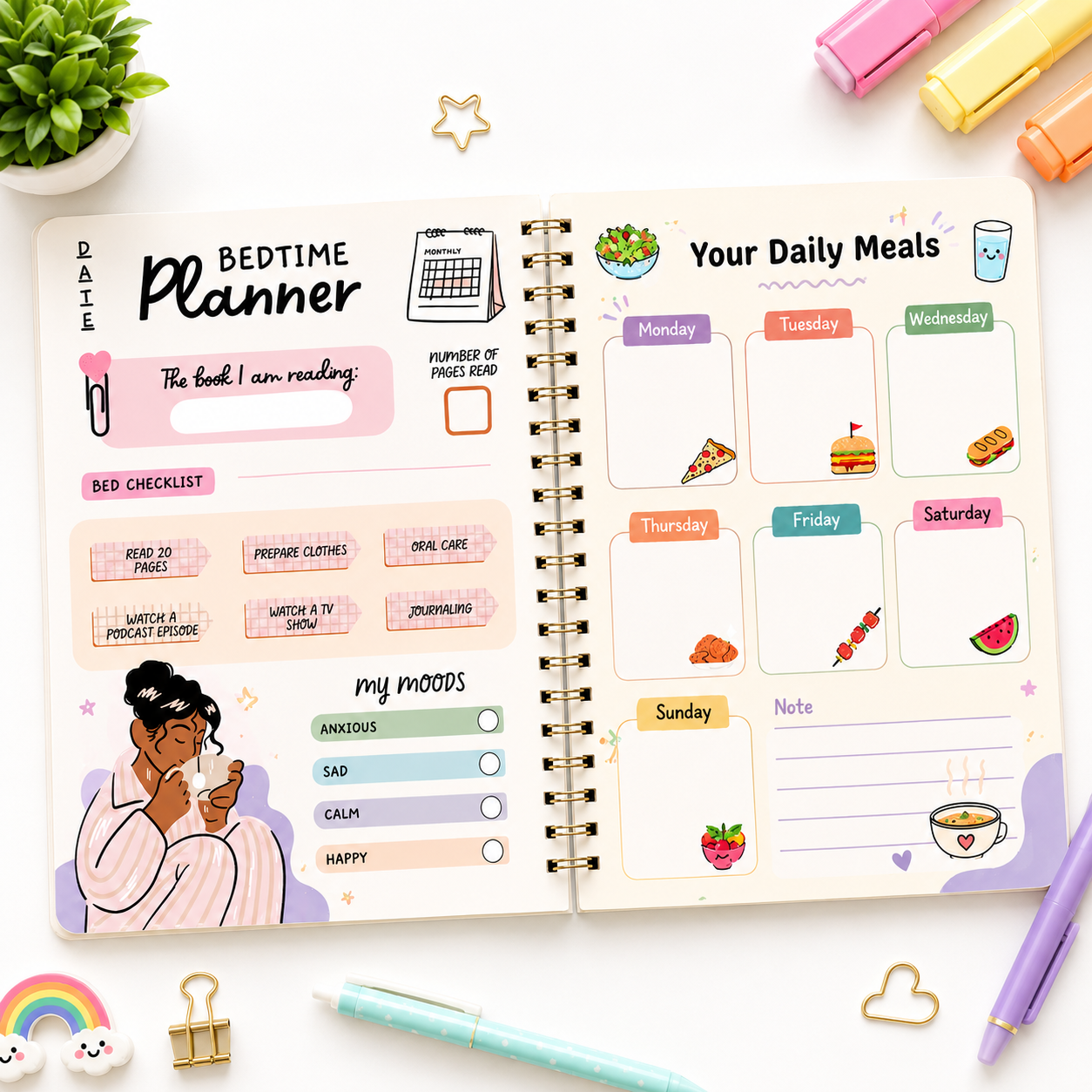 Kids Daily Planner (Spiral Binding Edition)