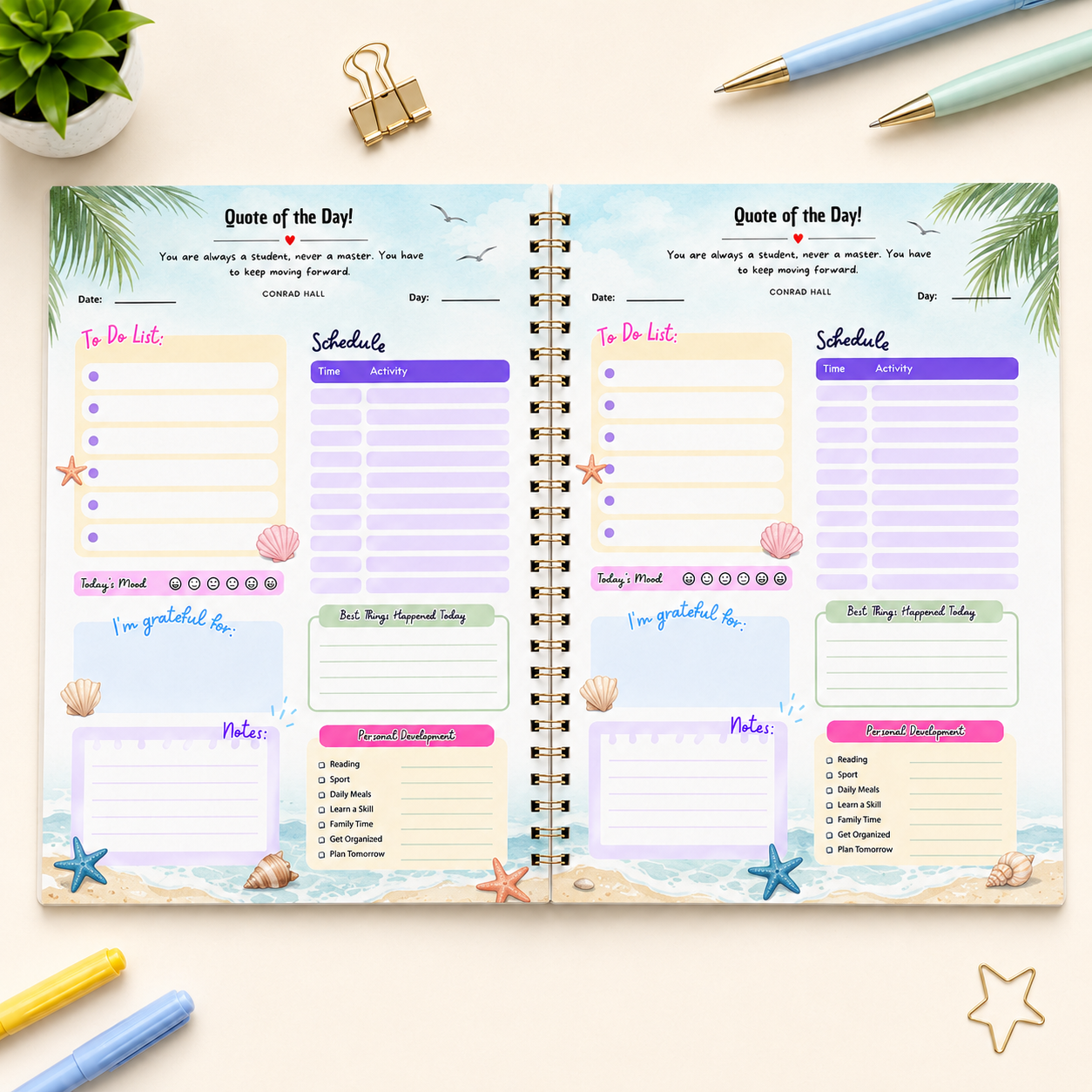 Kids Daily Planner (Spiral Binding Edition)