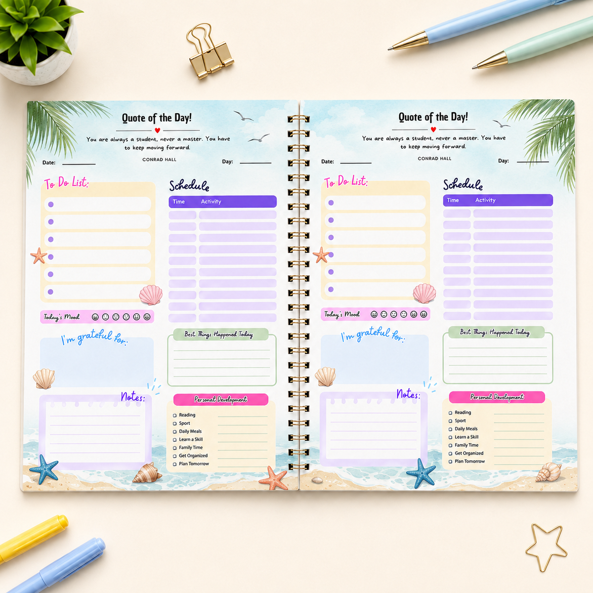 Kids Daily Planner (Spiral Binding Edition)